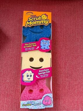 New Scrub Daddy Mommy Special Edition Shopping Shapes Bow Present Coin Purse 3pk